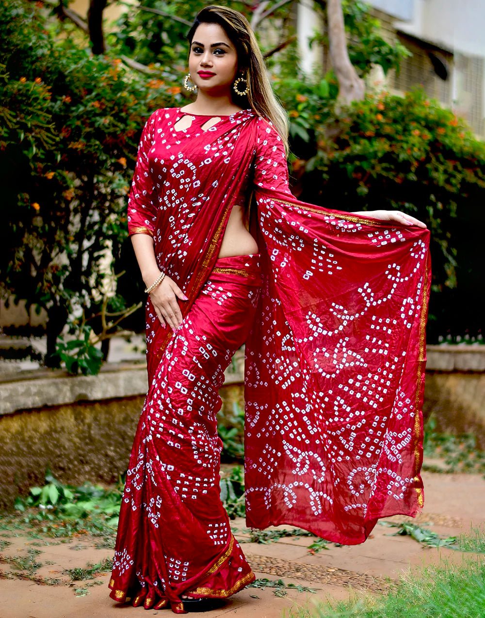 Gujarati Bandhani Saree